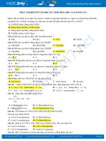 Trắc nghiệm ôn tập HK1 môn Hóa học 11 có đáp án