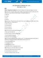 Bộ 3 đề kiểm tra HK2 môn Ngữ văn lớp 6 năm 2018-2019