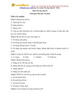 Đề kiểm tra 1 tiết học kì 2 môn Tin học lớp 10 - Đề 6