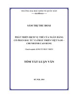 Phát triển dịch vụ thẻ của ngân hàng cổ phần đầu tư và phát triển việt nam chi nhánh cao bằng (tt) 