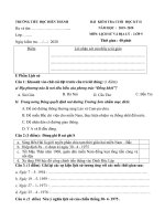 Đề thi học kì 2 môn Lịch sử và Địa lí lớp 5 năm 2019-2020 có đáp án - Trường Tiểu học Hiến Thành