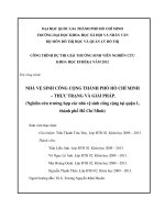 Nhà vệ sinh công cộng tại thành phố hồ chí minh  thực trạng và giải pháp (nghiên cứu trường hợp các nhà vệ sinh công cộng tại quận 1, tp  hồ chí minh) 