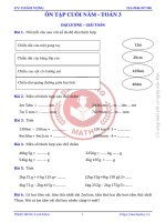 TOÁN 3 – ÔN TẬP CUỐI NĂM