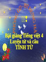 Slide bài Luyện từ và câu: Tính từ - Tiếng việt 4 - GV.Lâm Ngọc Hoa