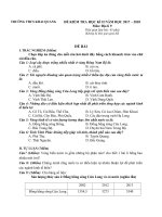 Đề thi học kì 2 môn Địa lý lớp 9 năm 2017-2018 có đáp án - Trường THCS Khai Quang