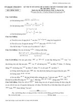 Đề thi tuyển sinh lớp vào lớp 10 chuyên môn Toán năm 2020 - 2021 tỉnh Vĩnh Phúc có đáp án | Toán học, Đề thi vào lớp 10 - Ôn Luyện