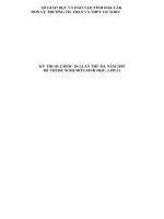 Đề thi Olympic 10 - 3 môn Sinh lớp 11 năm 2019 THPT Victory có đáp án | Sinh học, Lớp 11 - Ôn Luyện