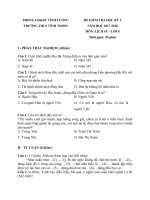 Đề thi học kì 2 môn Lịch Sử lớp 6 năm 2017-2018 có đáp án – Trường THCS Vĩnh Thịnh