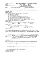 Đề kiểm tra cuối học kì 2 môn khoa học lớp 5 năm học 2012-2013