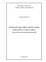 TÀI LIỆU TẬP HUẤN HƯỚNG DẪN THỰC HIỆN CHƯƠNG TRÌNH MƠN LỊCH SỬ VÀ ĐỊA LÍ (THCS)