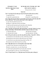 Đề thi học kì 2 môn Lịch sử lớp 12 năm 2019-2020 có đáp án - THPT Phan Ngọc Hiển