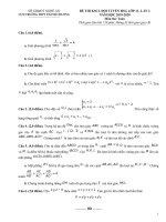 Đề thi học sinh giỏi môn Toán lớp 11 lần 2 năm 2019 – 2020 cụm THPT Thanh Chương – Nghệ An | Toán học, Lớp 11 - Ôn Luyện
