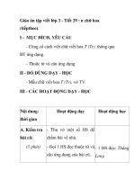 Giáo án tập viết lớp 3 - Tiết 29 : n chữ hoa (tiếptheo).
