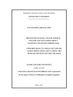 Tính điền dạng của màu cơ bản trong tiếng anh và tiếng việt dưới góc độ ngôn ngữ học tri nhận 