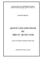 Lịch sử làng gốm thanh hà (hội an  quảng nam)     