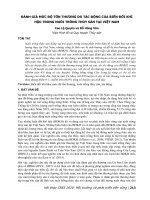 Đánh giá mức độ tổn thương do tác động của biến đổi khí hậu trong nuôi trồng thủy sản tại Việt Nam