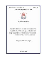 Nghiên cứu một số biến đổi di truyền và liên quan tới kết quả điều trị sớm ở bệnh lơ xê mi cấp dòng lympho theo phác đồ FRALLE 2000 