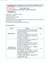 Cấu trúc đề thi vào 10 môn Tiếng Anh năm 2020 - 2021 sở Thái Nguyên | Tiếng Anh, Đề thi vào lớp 10 - Ôn Luyện