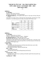 Nội dung ôn tập giữa học kì 2 môn Hóa 3 khối THPT năm 2020 - 2021 chi tiết | Hóa học, Lớp 12 - Ôn Luyện