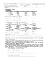 WRITTEN TEST NO 1 MINH PHU