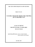 Văn hóa thẩm mỹ trong nhà trường quân đội hiện nay.