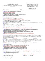 4 Đề kiểm tra 1 tiết môn Hóa lớp 12 chuyên năm 2017 - 2018 THPT chuyên Huỳnh Mẫn Đạt có đáp án chi tiết - Lần 6 | Hóa học, Lớp 12 - Ôn Luyện