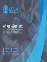 HỒ SƠ NĂNG LỰC CÔNG TY CP KỸ THUẬT TIÊU CHUẨN QCVN VIỆT NAM TRUNG TÂM PHÂN TÍCH QUAN TRẮC MÔI TRƯỜNG VIỆT NAM