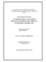 Vấn đề dân tộc và xây dựng đội ngũ cán bộ dân tộc thiểu số ở tỉnh đắk lắk hiện nay     