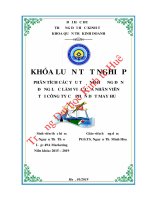 Luận văn kinh tế PHÂN TÍCH CÁC YẾU TỐ ẢNH HƯỞNG ĐẾN ĐỘNG LỰC LÀM VIỆC CỦA NHÂN VIÊN TẠI CÔNG TY CỔ PHẦN DỆT MAY HUẾ