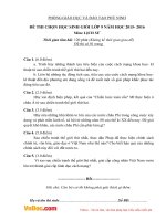 Đề thi học sinh giỏi năm học 2015-2016 môn Lịch sử 9 – Phòng Giáo dục và Đào tạo Phù Ninh