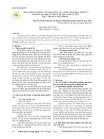 Hoạt động nghiên cứu khoa học của sinh viên khoa kinh tế - trường đại học Sư phạm Kỹ thuật Hưng Yên, thực trạng và giải pháp