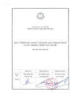 QUY TRÌNH RÀ SOÁT VĂN BẢN QUY PHẠM PHẤP LUẬT TRONG LĨNH VỰC DƯỢC