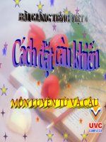 Slide bài Luyện từ và câu: Cách đặt câu khiến - Tiếng việt 4 - GV.Lâm Ngọc Hoa