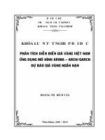 KHÓA LUẬN TỐT NGHIỆP ĐẠI HỌC PHÂN TÍCH DIỄN BIẾN GIÁ VÀNG VIỆT NAM ỨNG DỤNG MÔ HÌNH ARIMA – ARCH/GARCH DỰ BÁO GIÁ VÀNG NGẮN HẠN