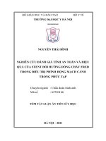 Nghiên cứu đánh giá tính an toàn và hiệu quả của stent đổi hướng dòng chảy FRED trong điều trị phình động mạch cảnh trong phức tạp TT 