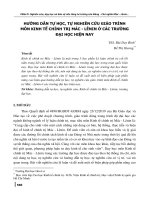 Hướng dẫn tự học, tự nghiên cứu giáo trình môn Kinh tế chính trị Mác - Lênin ở các trường đại học hiện nay