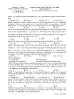 Đề thi học kì 2 môn Vật lí 12 năm 2017-2018 có đáp án – Trường THPT Phan Ngọc Hiển – Mã đề 420
