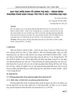 Dạy học môn Kinh tế chính trị Mác - Lênin bằng phương pháp đàm thoại tìm tòi ở các trường đại học