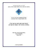 LUẬN VĂN TỐT NGHIỆP ĐẠI HỌC NGÀNH CÔNG NGHỆ THÔNG TIN ỨNG DỤNG BÁN ĐỒ NỘI THẤT SỬ DỤNG THỰC TẾ TĂNG CƯỜNG
