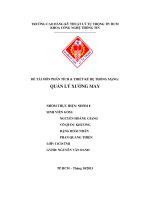 ĐỀ TÀI MÔN PHÂN TÍCH & THIẾT KẾ HỆ THỐNG MẠNG: QUẢN LÝ XƢỞNG MAY