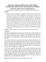 Đánh giá tải lượng ô nhiễm và sức tải môi trường của đoạn sông Hồng chảy qua tỉnh Nam Định và Thái Bình