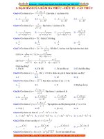 Quy tắc tính đạo hàm-Hàm sơ cấp- phân thức và căn thức- Có đáp án- WORD