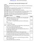 Đề thi chọn học sinh giỏi môn sinh học lớp 7 có đáp án cực hay