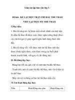 Giáo án tập làm văn lớp 3 - Đề bài: KỂ LẠI MỘT TRẬN THI ĐẤU THỂ THAO VIẾT LẠI MỘT TIN THỂ THAO