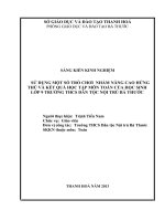 Sáng kiến kinh nghiệm: Sử dụng một số trò chơi nhằm nâng cao hứng thú và kết quả học tập môn Toán của học sinh lớp 9 trường THCS Dân tộc Nội trú Bá Thước