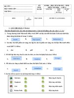 Đề thi học kì 1 môn Tin học lớp 4 năm 2017-2018 – Trường Tiểu học Lê Thị Hồng Gấm