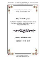 Sáng kiến kinh nghiệm: Phương pháp sử dụng hệ thống câu hỏi để phát huy tích cực của học sinh trong tiết dạy học Lịch sử
