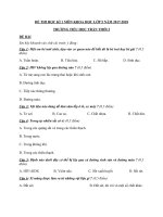 Đề thi học kì 1 môn Khoa học lớp 5 năm 2017-2018 – Trường Tiểu học Trần Thới 2