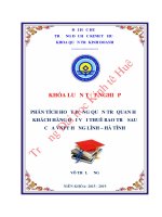 Luận văn kinh tế Phân tích hoạt động quản trị quan hệ khách hàng đối với thuê bao trả sau của VNPT Hồng Lĩnh – Hà Tĩnh.