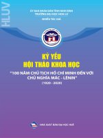 Kỷ yếu Hội thảo khoa học 100 năm chủ tịch Hồ Chí Minh đến với chủ nghĩa Mác - Lênin (1920-2020)
